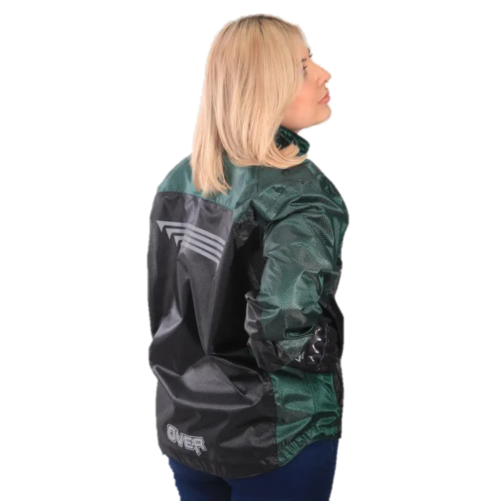 Chaqueta Impermeable Cortavientos Térmica Over Polar Verde Esmeralda Dama