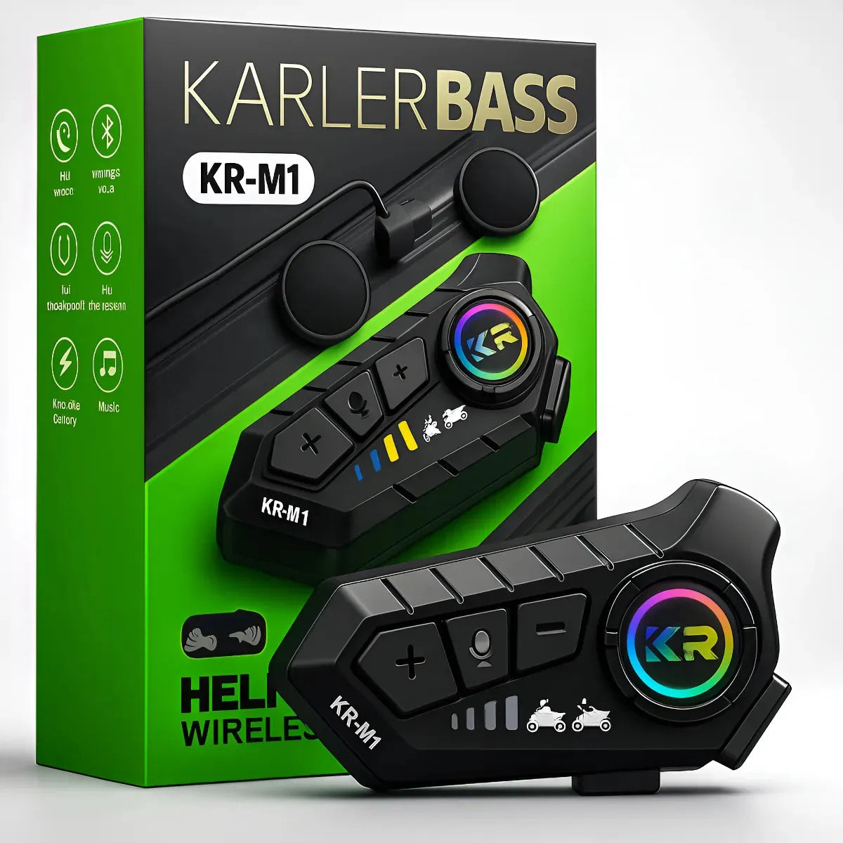 Intercomunicador Inalámbrico De Casco Moto Kr-m1
