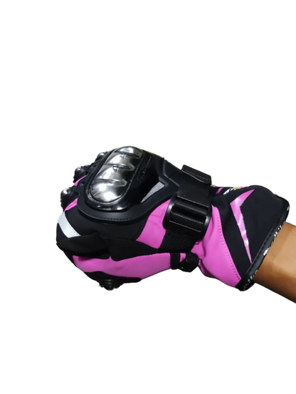 Guante Madbike 100% Impermeable Termico Metalico Fucsia