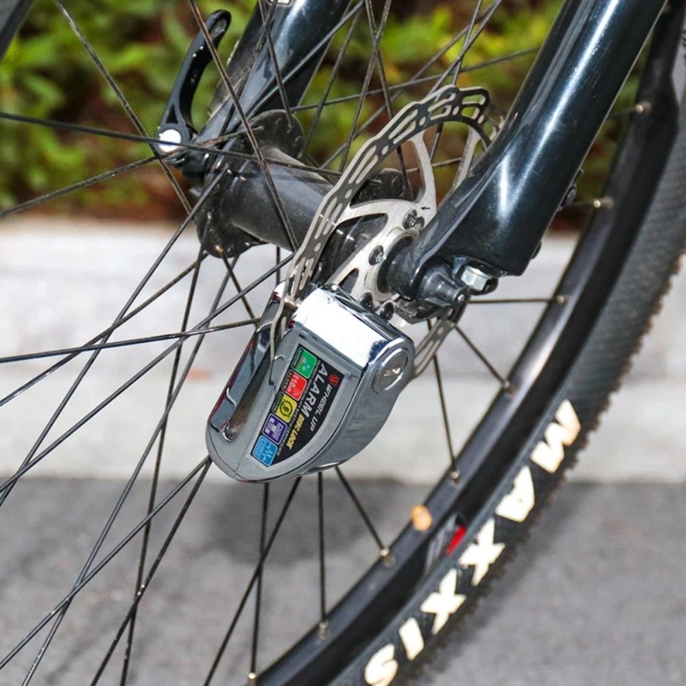 Candado Con Alarma Pesado Plateado