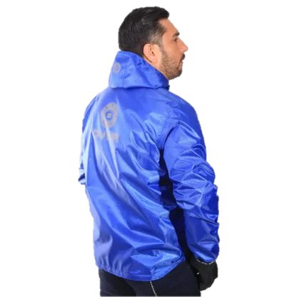 "Chaqueta Impermeable Doble Faz Reflectiva Over 100% Azul Rey "