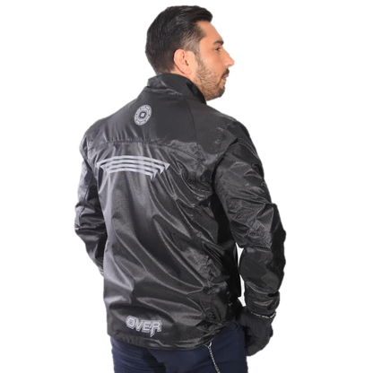 Chaqueta Impermeable Cortavientos Térmica Over Polar Negra