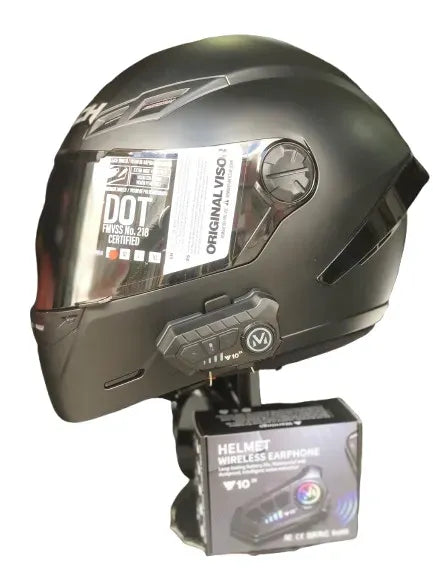 Casco Integral ICH 501 SP Negro Mate + Intercomunicador