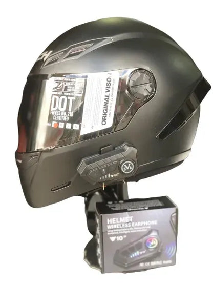 Casco Integral ICH 501 SP Negro Mate + Intercomunicador