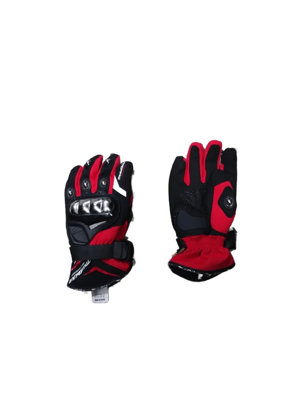 Guante Madbike 100% Impermeable Termico Metalico Rojo