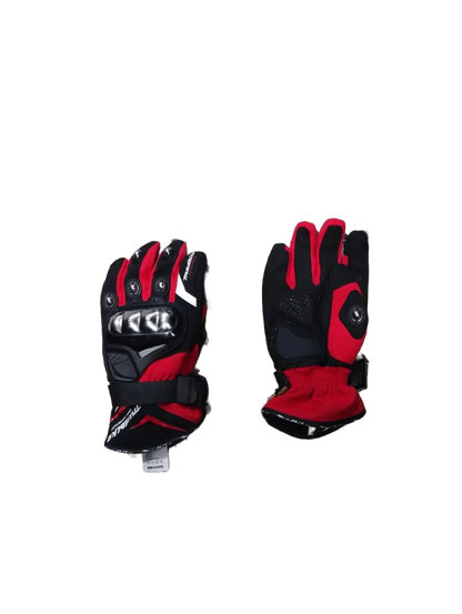 Guante Madbike 100% Impermeable Termico Metalico Rojo
