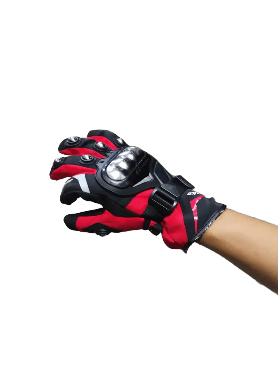 Guante Madbike 100% Impermeable Termico Metalico Rojo