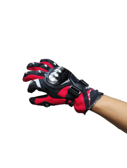 Guante Madbike 100% Impermeable Termico Metalico Rojo