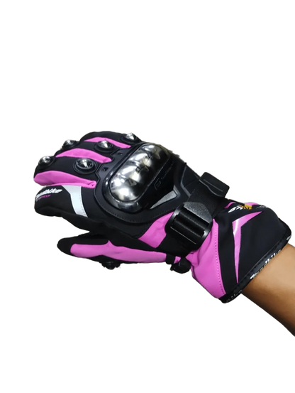 Guante Madbike 100% Impermeable Termico Metalico Fucsia