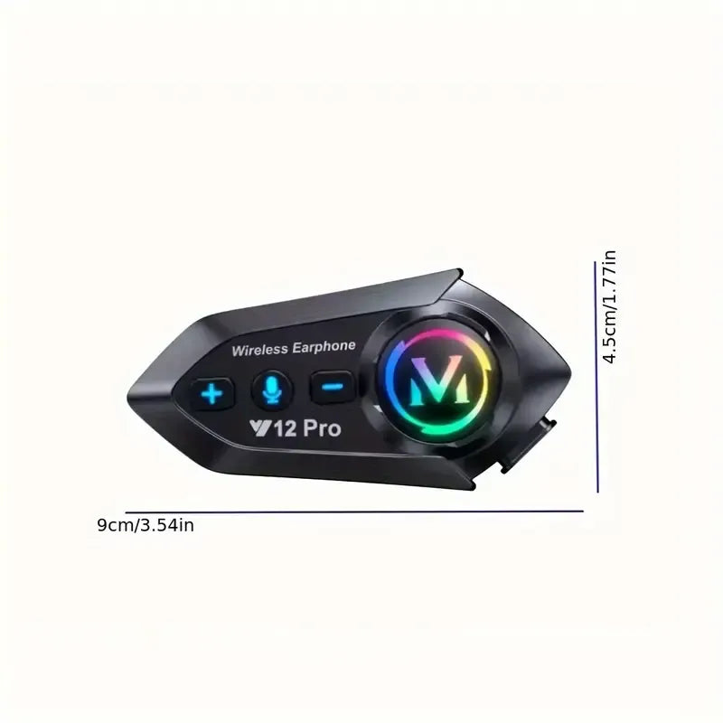 Intercomunicador Para Casco Moto Fm Bluetooth Y12 Pro