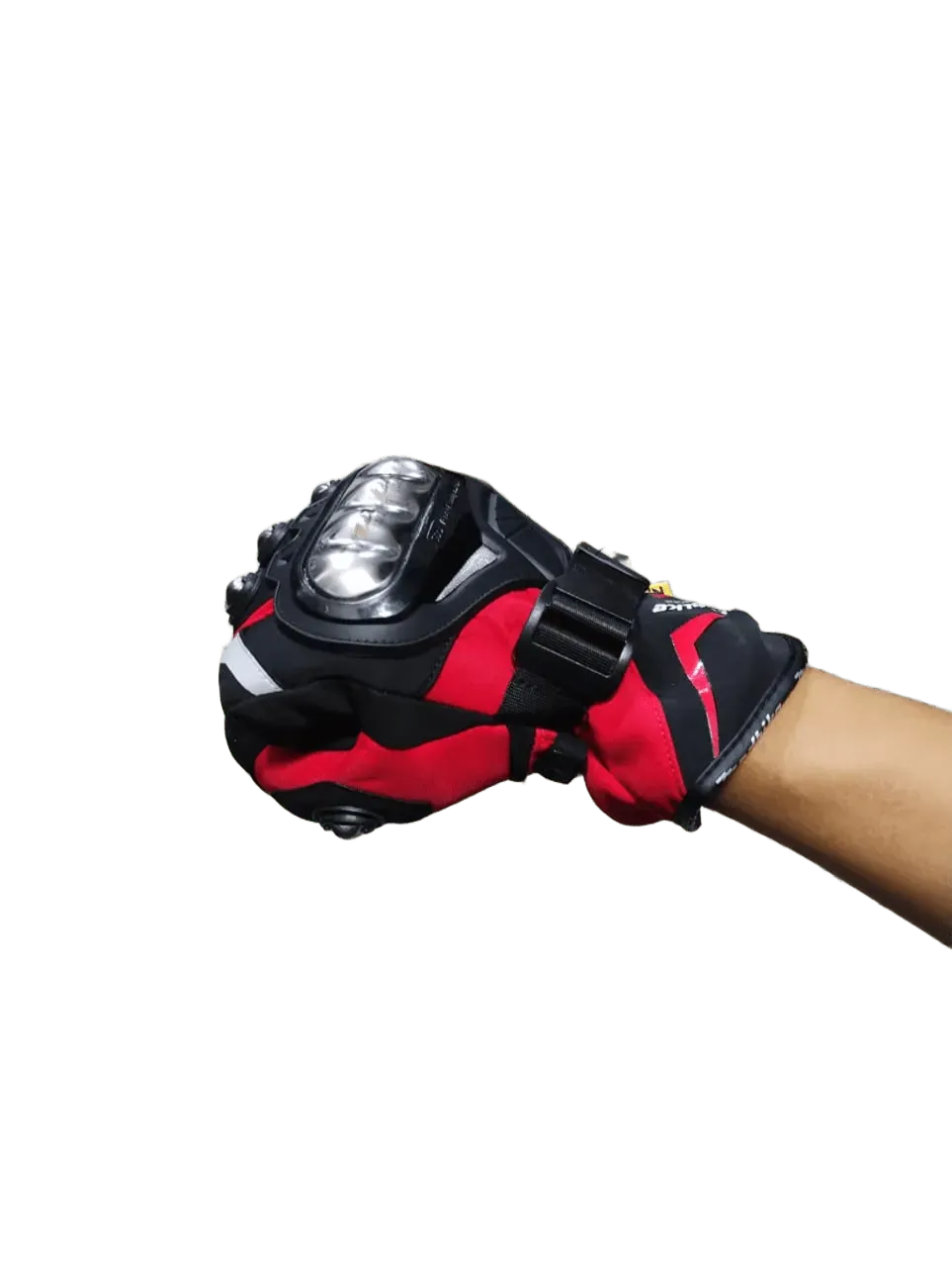 Guante Madbike 100% Impermeable Termico Metalico Rojo