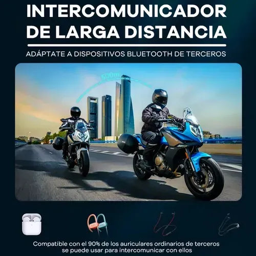 Intercomunicador Para Casco Moto Fm Bluetooth Y12 Pro