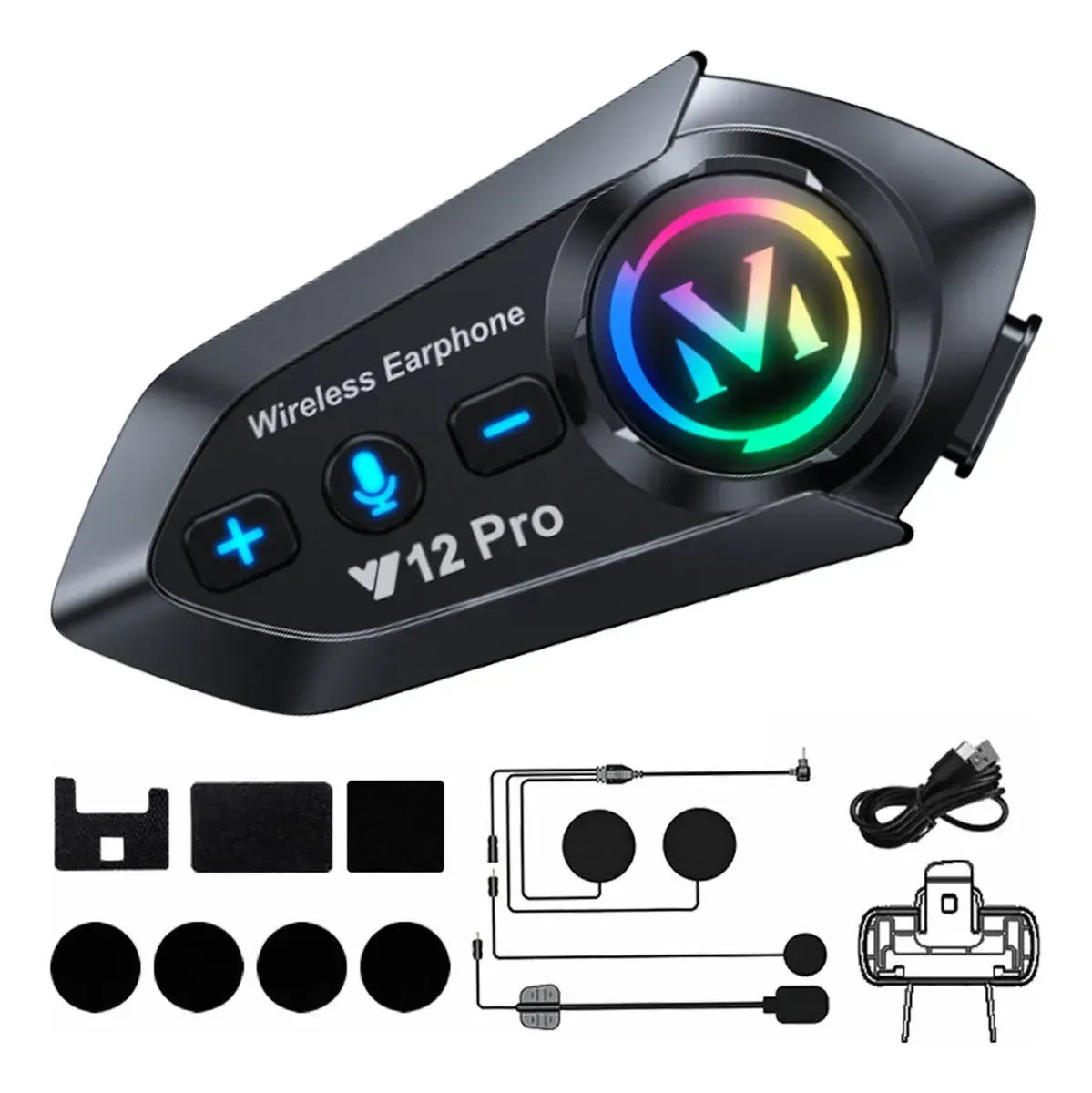 Intercomunicador Para Casco Moto Fm Bluetooth Y12 Pro