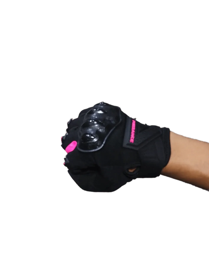 Guantes PZ13 Puzzance Negro-Rosado