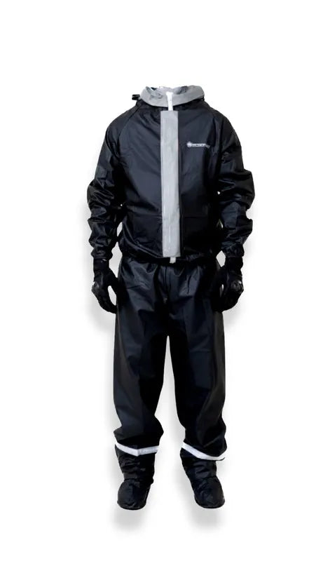 Impermeable Siliconado 3 Piezas Moto/bici Negro
